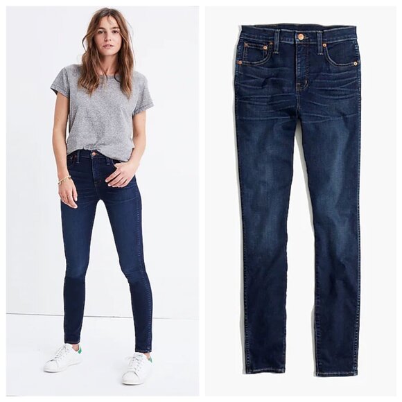 Madewell 10" High-Rise Skinny Jeans Hayes Wash, Size 27 - Picture 2 of 13